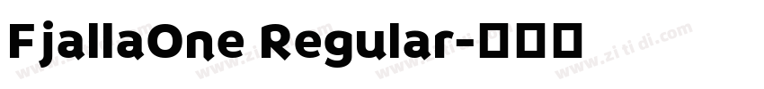 FjallaOne Regular字体转换